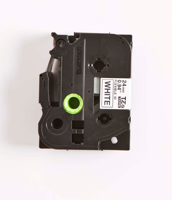Brother TZ-FX251 - 24mm Black on White Flexi Tape - Labelzone