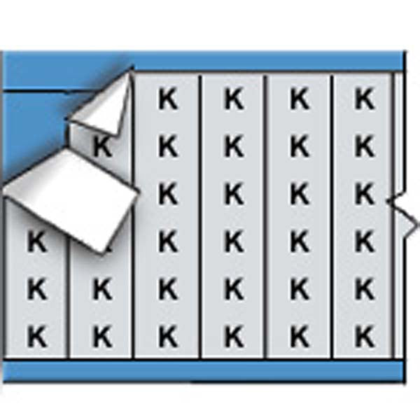 Brady Wire Marker Cards Solid Letters Upper Case - AF-K-PK