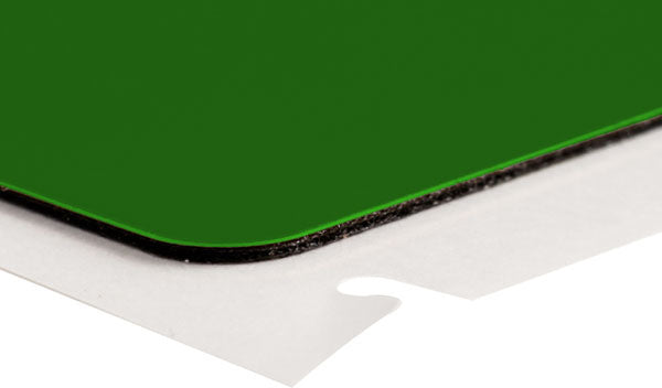 B30EP-174-593-GN - Green Brady BBP33 Raised Profile Labels - Engraved Plate Substitutes - Rectangular Style - Labelzone