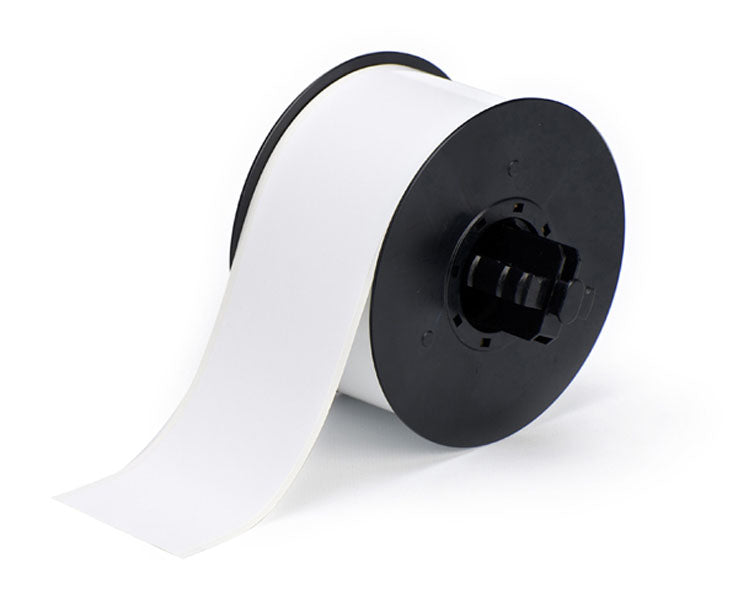 B30C-2250-581-WT - White Brady BBP33 Repositionable Vinyl Tape 57.15 mm x continuous - Labelzone