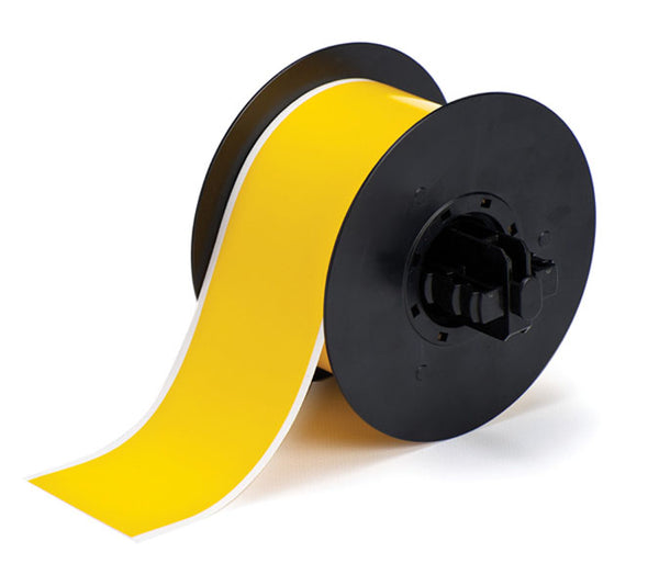 B30C-2250-581-YL - Yellow Brady BBP33 Repositionable Vinyl Tape 57.15 mm x continuous - Labelzone