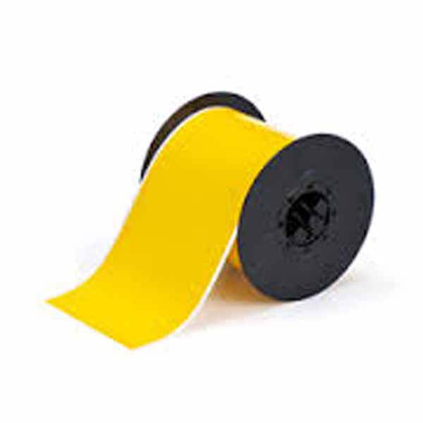 B30C-4000-581-YL - Yellow Brady BBP33 Repositionable Vinyl Tape 101.60 mm x continuous - Labelzone