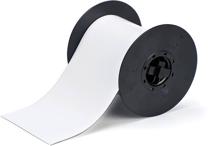 B30C-4250-509-WT - White Brady BBP33 Printable Magnetic Tape 107.95 mm x continuous - Labelzone