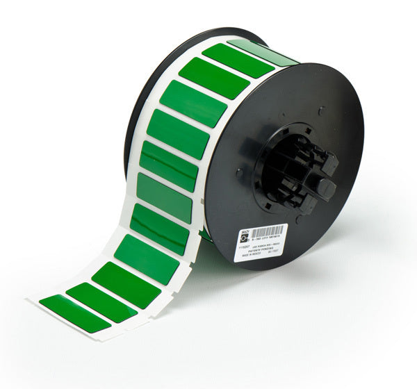 B30EP-172-593-GN - Green Brady BBP33 Raised Profile Labels - Engraved Plate Substitutes - Rectangular Style - Labelzone