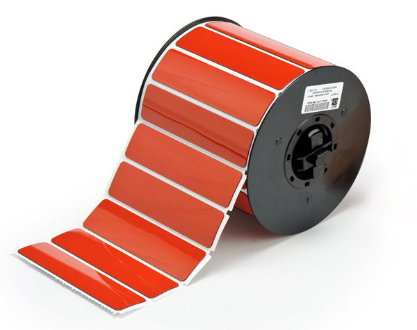 B30EP-174-593-RD - Red Brady BBP33 Raised Profile Labels - Engraved Plate Substitutes - Rectangular Style - Labelzone