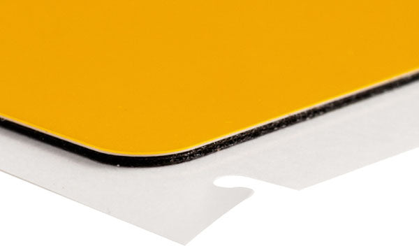 B30EP-174-593-YL - Yellow Brady BBP33 Raised Profile Labels - Engraved Plate Substitutes - Rectangular Style - Labelzone