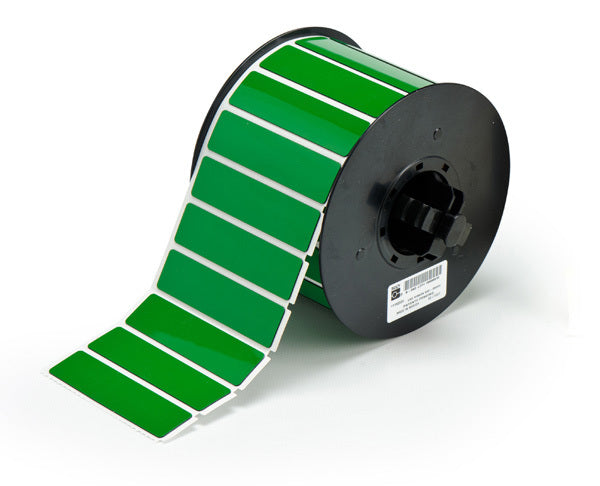 B30EP-175-593-GN - Green Brady BBP33 Raised Profile Labels - Engraved Plate Substitutes - Rectangular Style - Labelzone