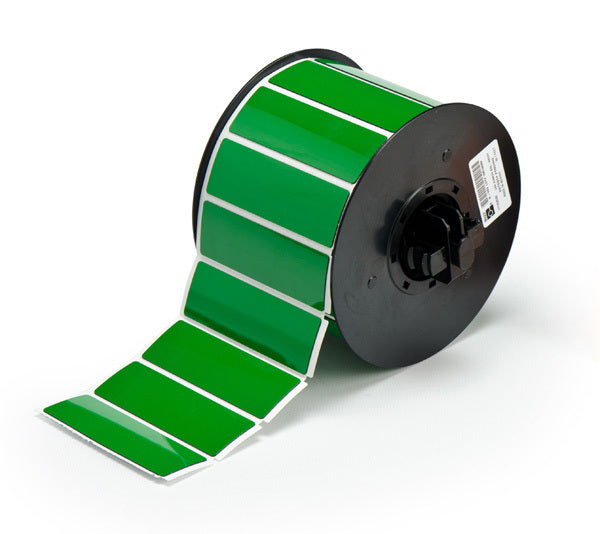 B30EP-176-593-GN - Green Brady BBP33 Raised Profile Labels - Engraved Plate Substitutes - Rectangular Style - Labelzone