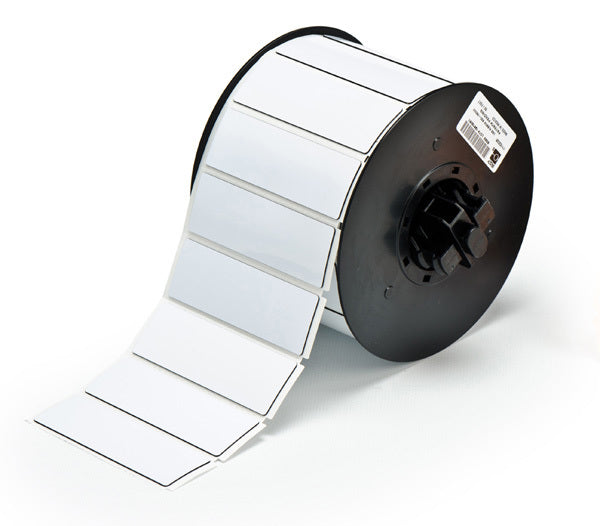 B30EP-176-593-WT - White Brady BBP33 Raised Profile Labels - Engraved Plate Substitutes - Rectangular Style - Labelzone
