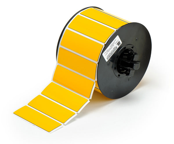 B30EP-176-593-YL - Yellow Brady BBP33 Raised Profile Labels - Engraved Plate Substitutes - Rectangular Style - Labelzone