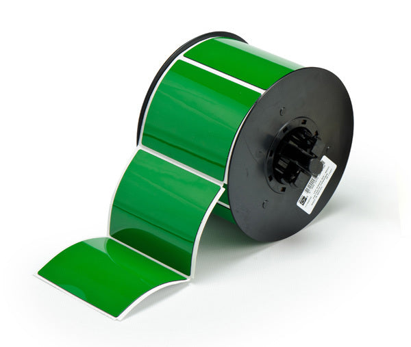 B30EP-177-593-GN - Green Brady BBP33 Raised Profile Labels - Engraved Plate Substitutes - Rectangular Style - Labelzone