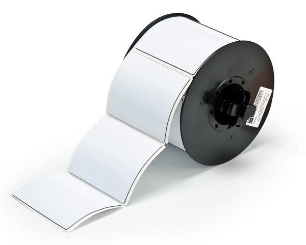 B30EP-177-593-WT - White Brady BBP33 Raised Profile Labels - Engraved Plate Substitutes - Rectangular Style - Labelzone