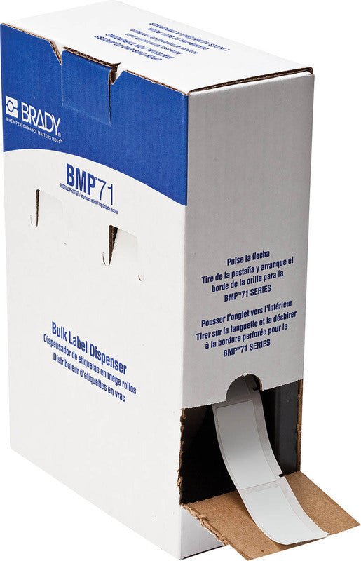 BM71-21-427 Brady BMP 71 Self Laminating Labels - 25.40 x 63.50 - Labelzone