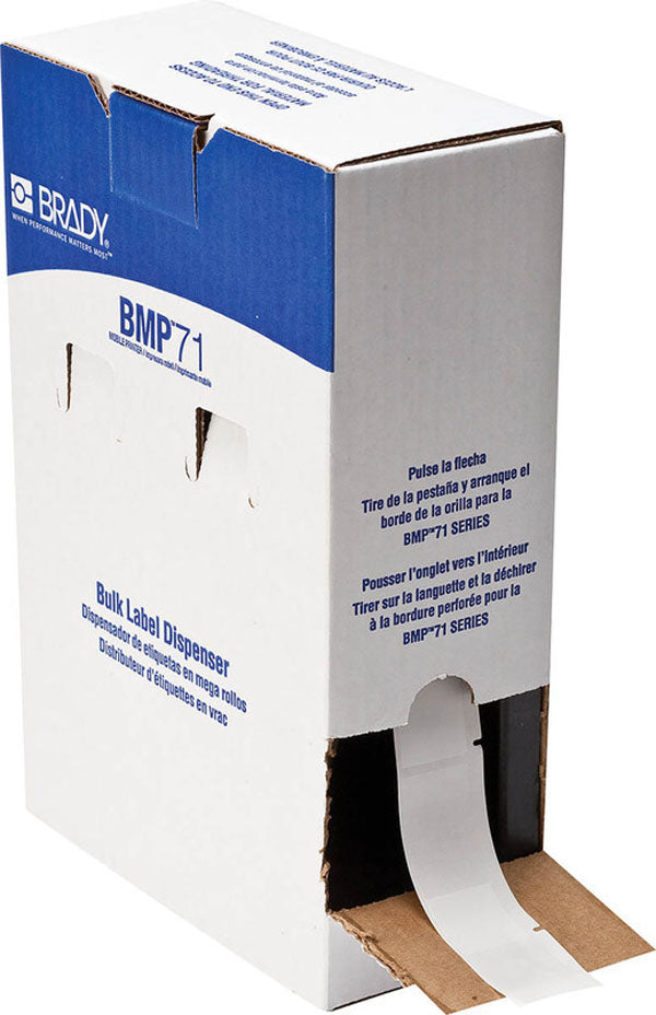 BM71-75-461 Brady BMP 71 Self Laminating Polyester Labels - 25.40 x 66.68 - Labelzone