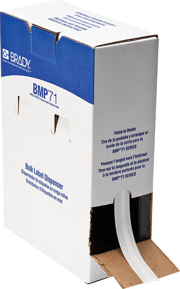 BM71C-240-498 Brady BMP 71 Repositionable Coated Vinyl Cloth Label - 6.10 mm x 83.8 m - Labelzone