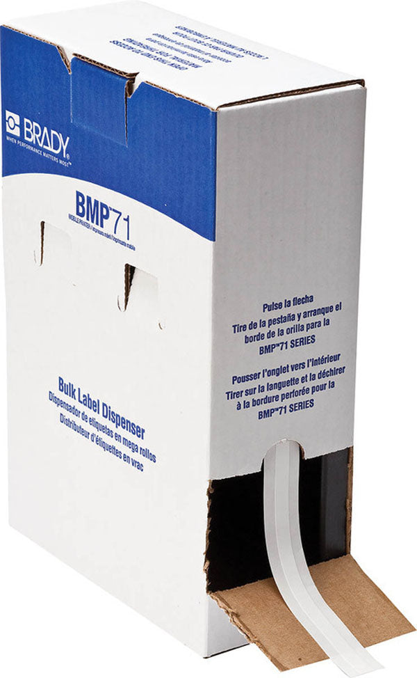 BM71C-318-498 Brady BMP 71 Repositionable Coated Vinyl Cloth Label - 8.08 mm x 83.8 m - Labelzone