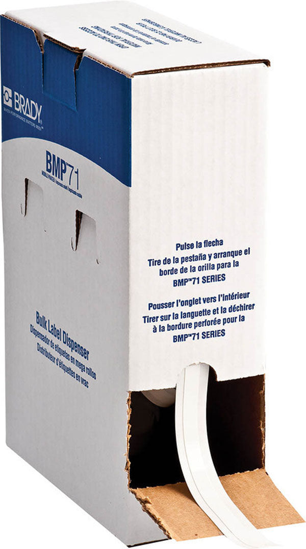 BM71C-375-498 Brady BMP 71 Repositionable Coated Vinyl Cloth Label - 9.53 mm x 83.8 m - Labelzone