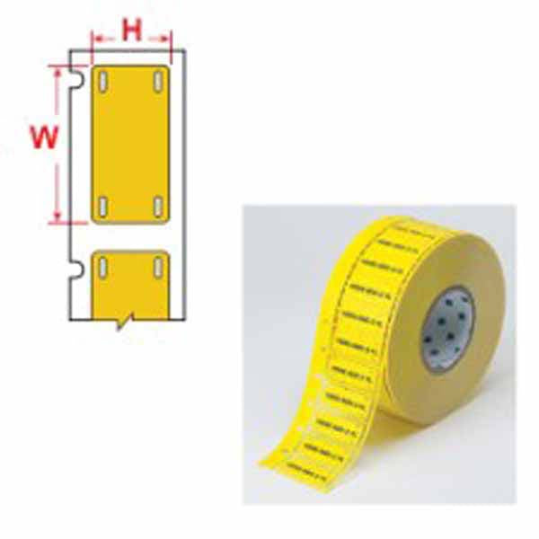 BM71H-3-7643-Brady BMP 71 Yellow Heatex Cable Markers - 75 x 25 - Labelzone