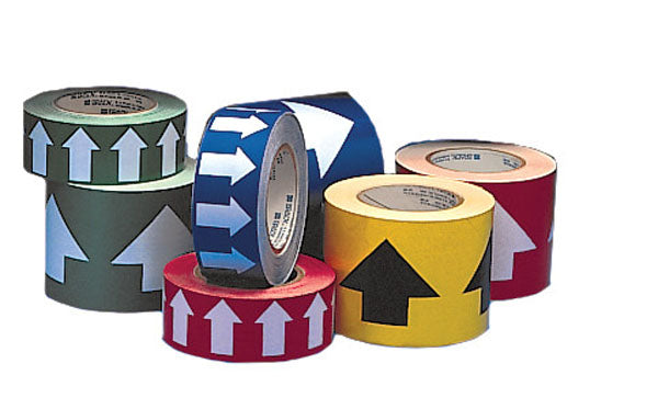 275125 Brady Green with White Directional Arrow Tape
