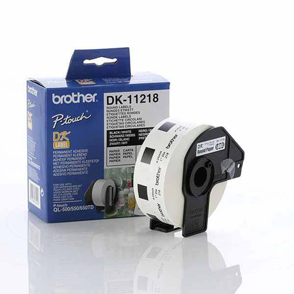 Brother DK-11218 Round Labels - 24mm diameter - Labelzone
