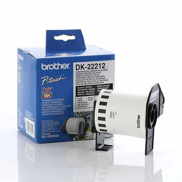 Brother DK-22212 White Film Tape 62mm x 15.24m Continuous - Labelzone