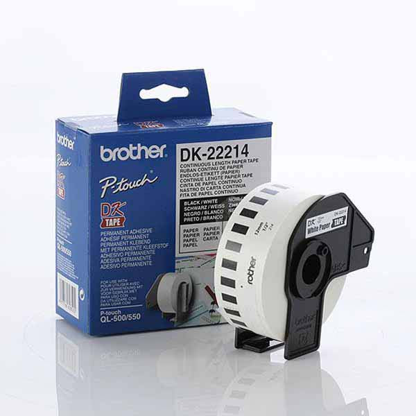 Brother DK-22214 - 12mm x 30.48m Continuous Paper Tapes - Labelzone