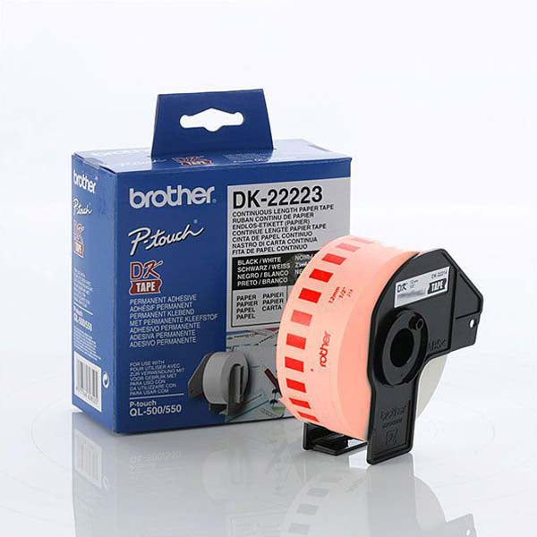 Brother DK-22E23 - 50mm x 30.48m Continuous Salmon Pink Paper Tape - Labelzone
