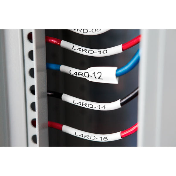 Dymo XTL 1868810 - 12mm Heat-Shrink Tube Black on White - Labelzone