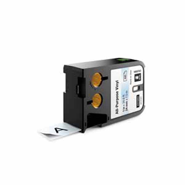 Dymo XTL 1868743 - 24mm All-Purpose Vinyl Black on Clear - Labelzone