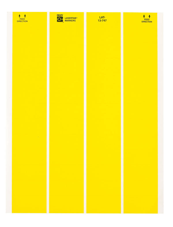 Brady ELAT-13-747-YL - Laser Printer Labels 47 x 21mm Yellow - Labelzone
