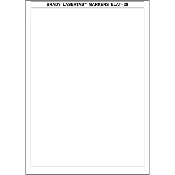 Brady ELAT-28-747-W - Laser Printer Labels 210 x 297mm - Labelzone