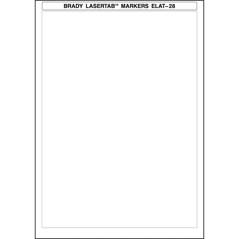 Brady ELAT-28-747-W - Laser Printer Labels 210 x 297mm - Labelzone