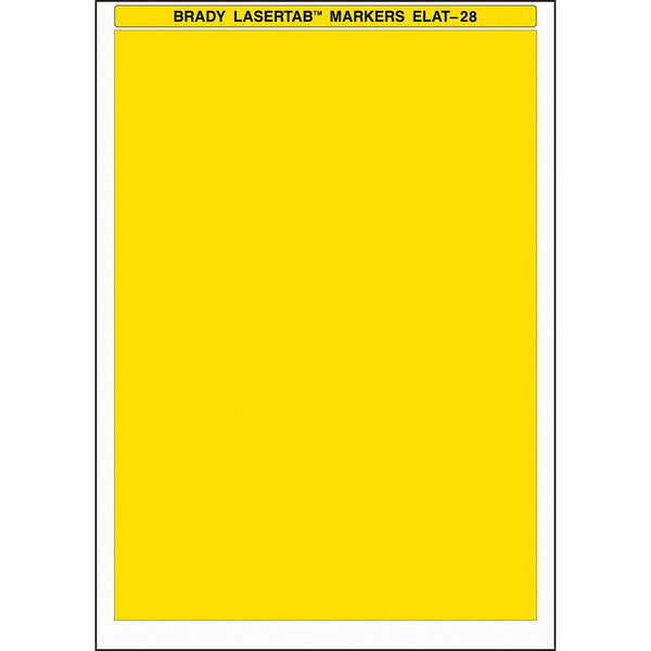 Brady ELAT-28-747-YL - Laser Printer Labels 210 x 297 mm Yellow - Labelzone