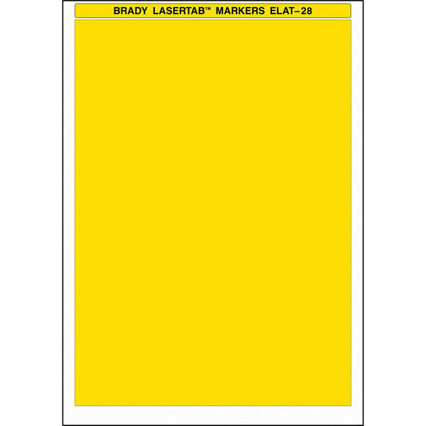 Brady ELAT-28-747-YL - Laser Printer Labels 210 x 297 mm Yellow - Labelzone