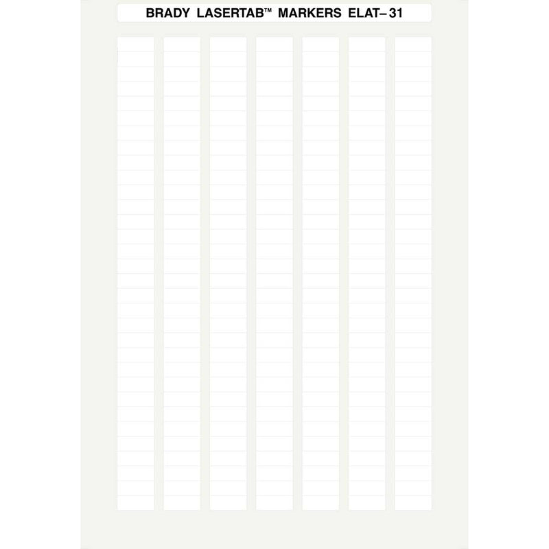 Brady ELAT-31-747W-10 - Laser Printer Labels 20 x 8mm - Labelzone