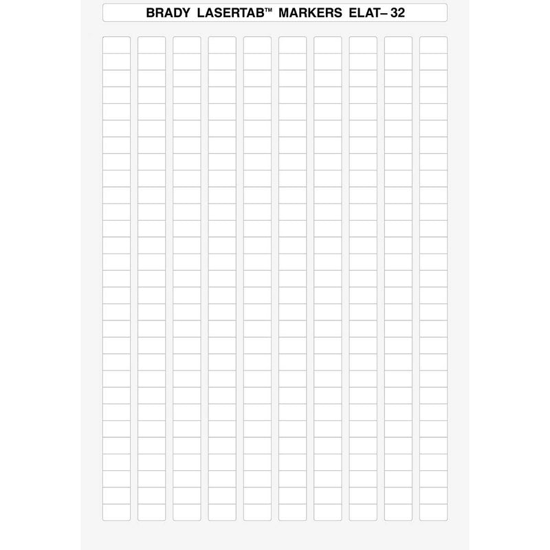 Brady ELAT-32-747W-10 - Laser Printer Labels 15 x 9mm - Labelzone