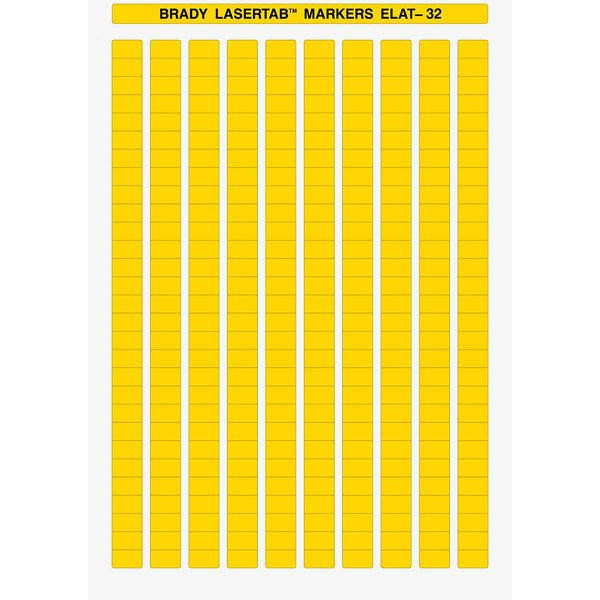 Brady ELAT-32-747Y-10 - Laser Printer Labels Size: 15 x 9mm - Labelzone