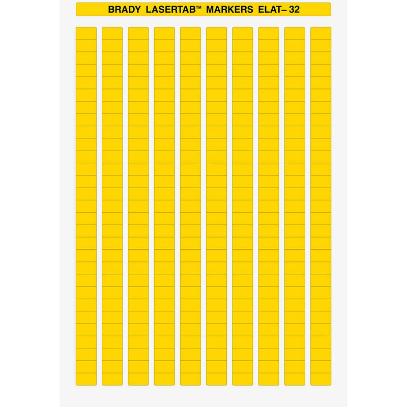 Brady ELAT-32-747Y-10 - Laser Printer Labels Size: 15 x 9mm - Labelzone