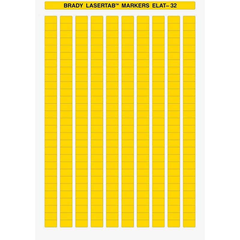 Brady ELAT-32-747Y-10 - Laser Printer Labels Size: 15 x 9mm - Labelzone