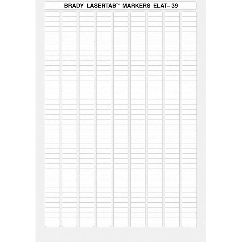 Brady ELAT-39-747W-10 - Laser Printer Labels 18 x 6 mm - Labelzone