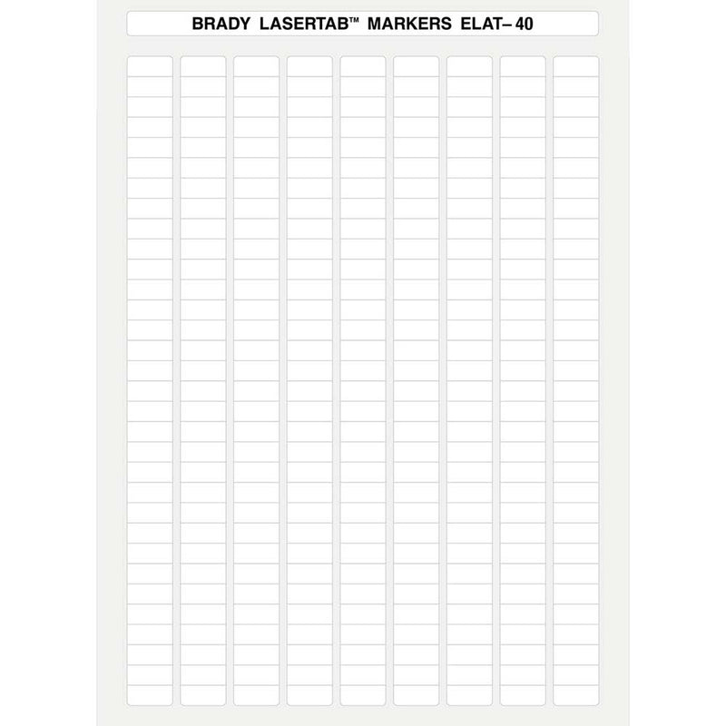 Brady ELAT-40-747W-10 - Laser Printer Labels 18 x 8mm - Labelzone