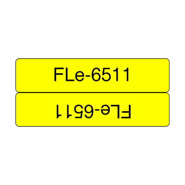 Brother FLe-6511 Flag Tape Black on Yellow