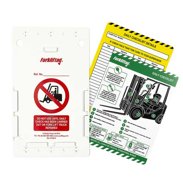 136160  - Brady Scafftag Forkliftag Kit Daily Checklist