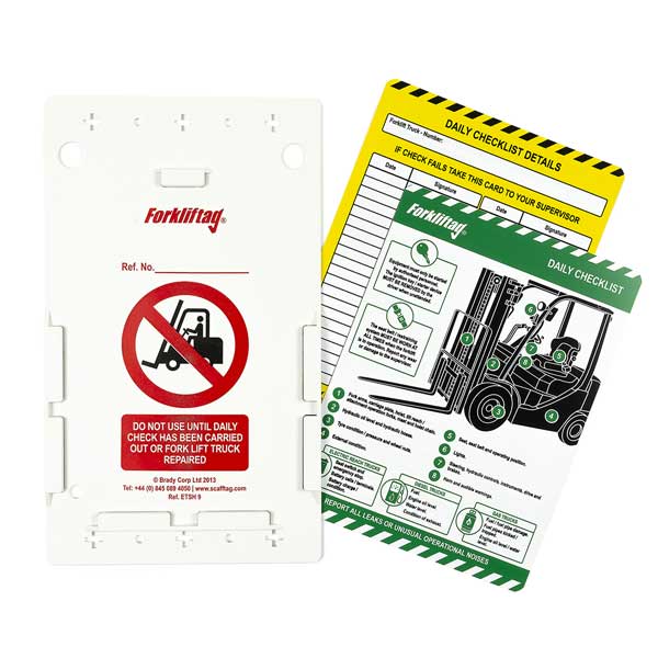 136160  - Brady Scafftag Forkliftag Kit Daily Checklist