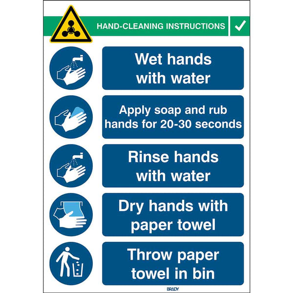 306826 Brady Handwashing Instructions Sign