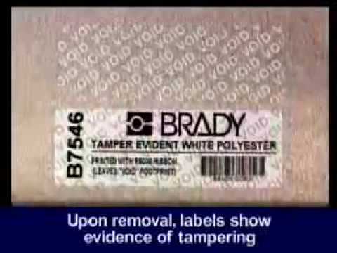 Brady PTL-31-7546 - B-7546 Tamper-Evident White Polyester - Labelzone