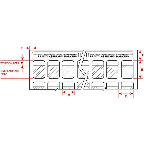 Brady ELAT-19-361 - Laser Printer Labels 25 x 80mm - Labelzone