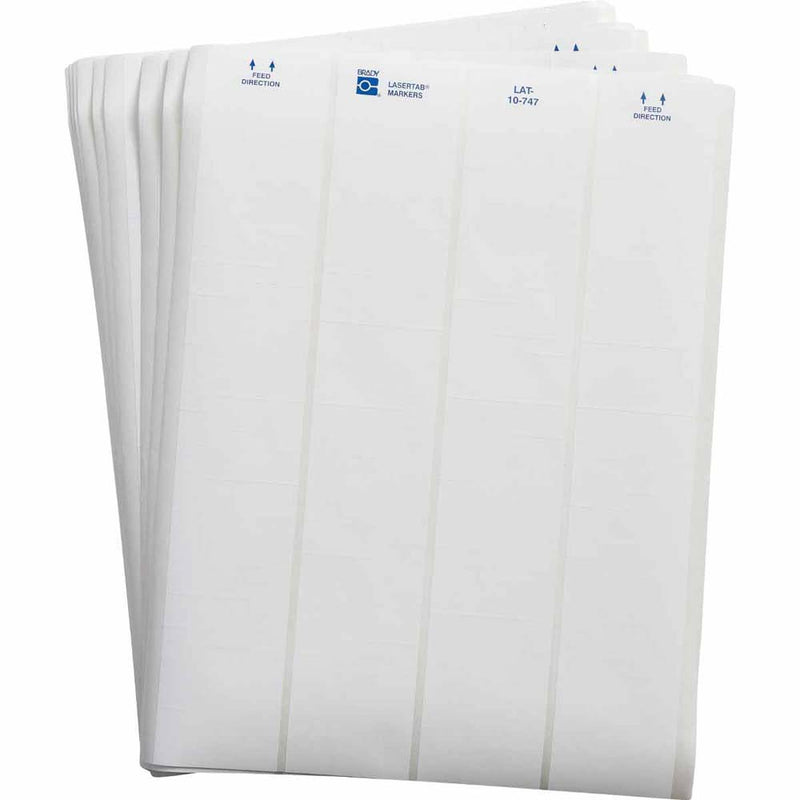 Brady LaserTab Laser Printable Labels 6.35 mm x 47.63 mm - LAT-10-747-10
