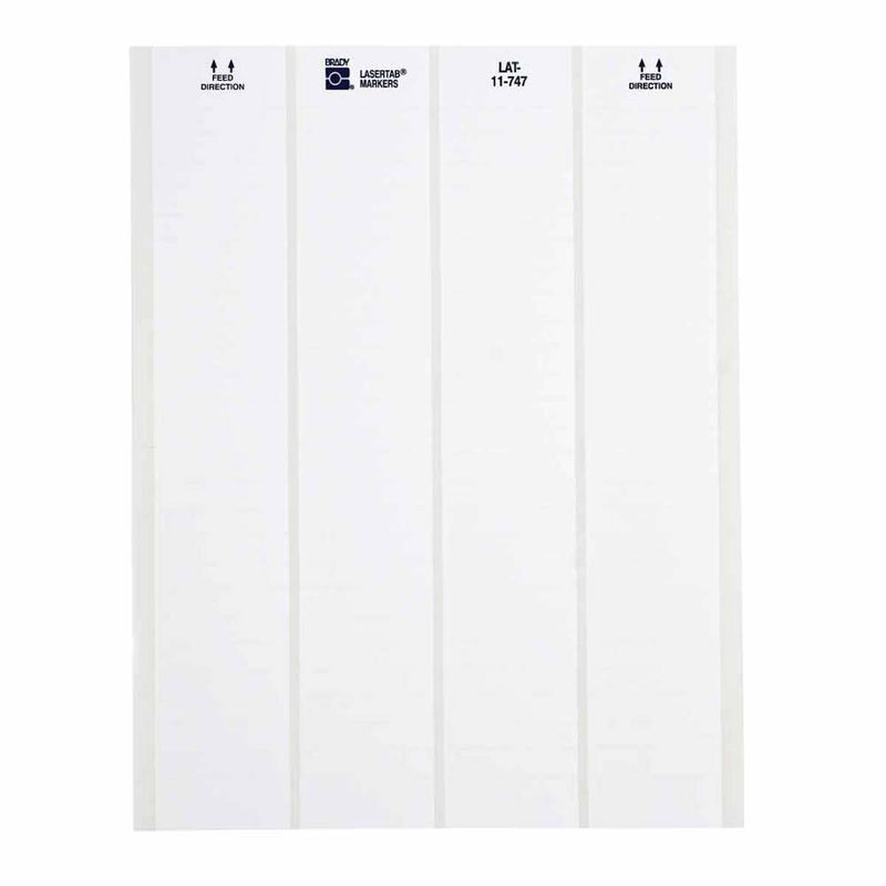 Brady LaserTab Laser Printable Labels 47.63 mm x 9.53 mm - LAT-11-747-5