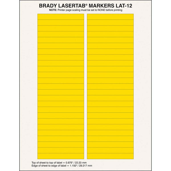 Brady LaserTab Laser Printable Labels 47.63 mm x 21.16 mm - LAT-13-410-2.5